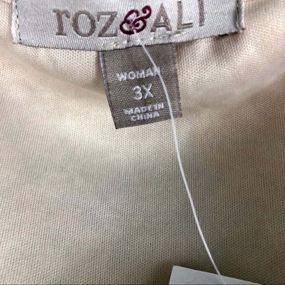 roz & Ali Women’s Lace Long Sleeve Pullover NWT 3X - Picture 4 of 5